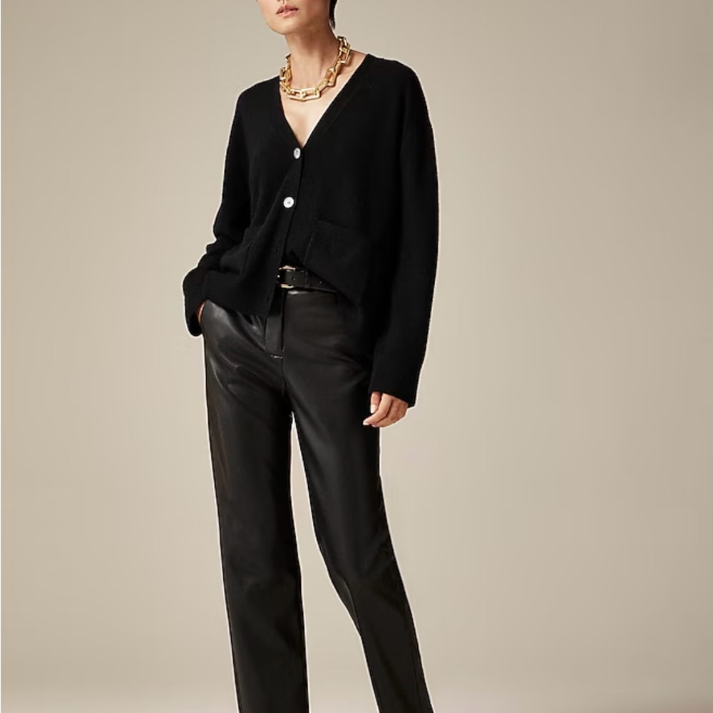 Jcrew leather slacks
